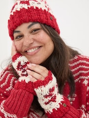 FatFace Red Snowflake Cuffs - Image 3 of 4