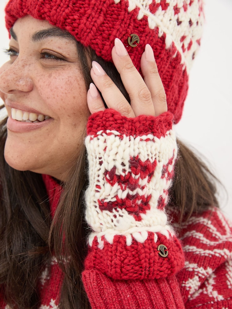 FatFace Red Snowflake Cuffs - Image 4 of 4