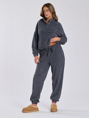 Loungeable Grey Soft Fuzzy Joggers - Image 1 of 5