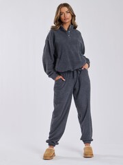 Loungeable Grey Soft Fuzzy Joggers - Image 3 of 5