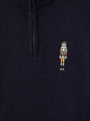 Reiss Navy Arden Quarter Zip Jumper - Image 4 of 4