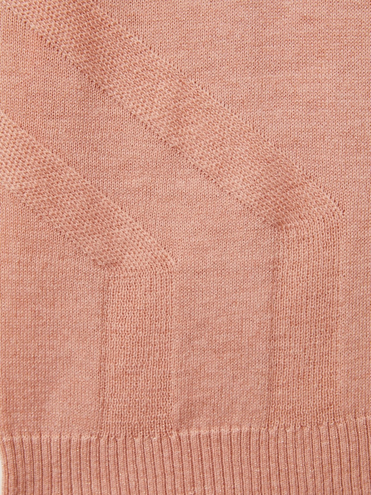 Paige Peach Metallic Ruffle Trim Top - Image 6 of 6