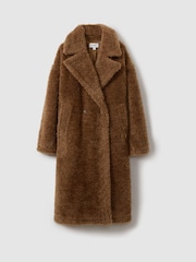 Reiss Brown Darla Teddy Coat with Wool - Image 2 of 7