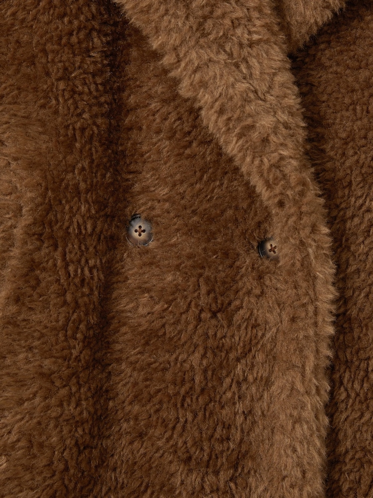 Reiss Brown Darla Teddy Coat with Wool - Image 7 of 7
