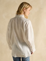 Joules Dakota White 100% Linen Shirt - Image 2 of 7