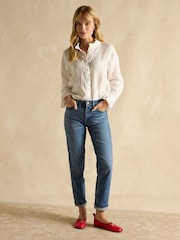 Joules Dakota White 100% Linen Shirt - Image 3 of 7