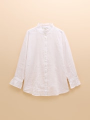Joules Dakota White 100% Linen Shirt - Image 7 of 7