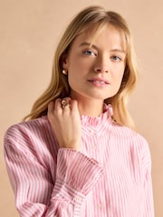 Joules Dakota Pink 100% Linen Shirt - Image 4 of 7
