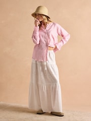 Joules Dakota Pink 100% Linen Shirt - Image 5 of 7