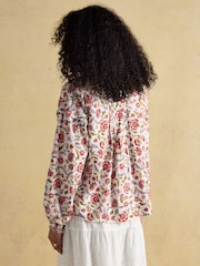 Joules Eloise Provence Floral Button Down Cotton Blouse - Image 2 of 10