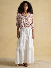 Joules Eloise Provence Floral Button Down Cotton Blouse - Image 3 of 10