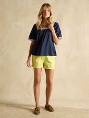 Joules Elizie Navy Cotton Blouse - Image 7 of 9