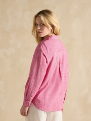 Joules Ida Pink Cotton Shirt - Image 2 of 7