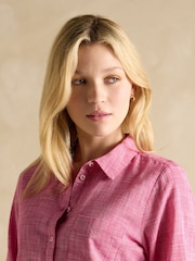Joules Ida Pink Cotton Shirt - Image 4 of 7