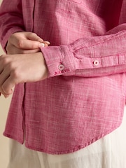 Joules Ida Pink Cotton Shirt - Image 5 of 7