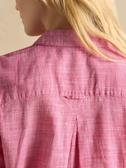 Joules Ida Pink Cotton Shirt - Image 6 of 7