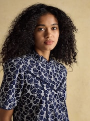 Remi Navy Broderie Blouse - Image 3 of 8