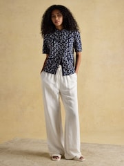 Remi Navy Broderie Blouse - Image 4 of 8