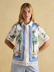 Joules Isobel Multi Crochet Shirt - Image 2 of 11