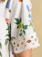 Joules Isobel Multi Crochet Shirt - Image 7 of 11