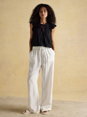 Negro - Joules Nolan Sleeveless Smocked Blouse - Imagen 6 de 7