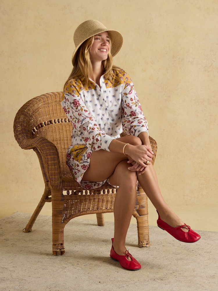 Joules Genevieve Provence Hotch Potch Cotton Shirt - Image 12 of 13