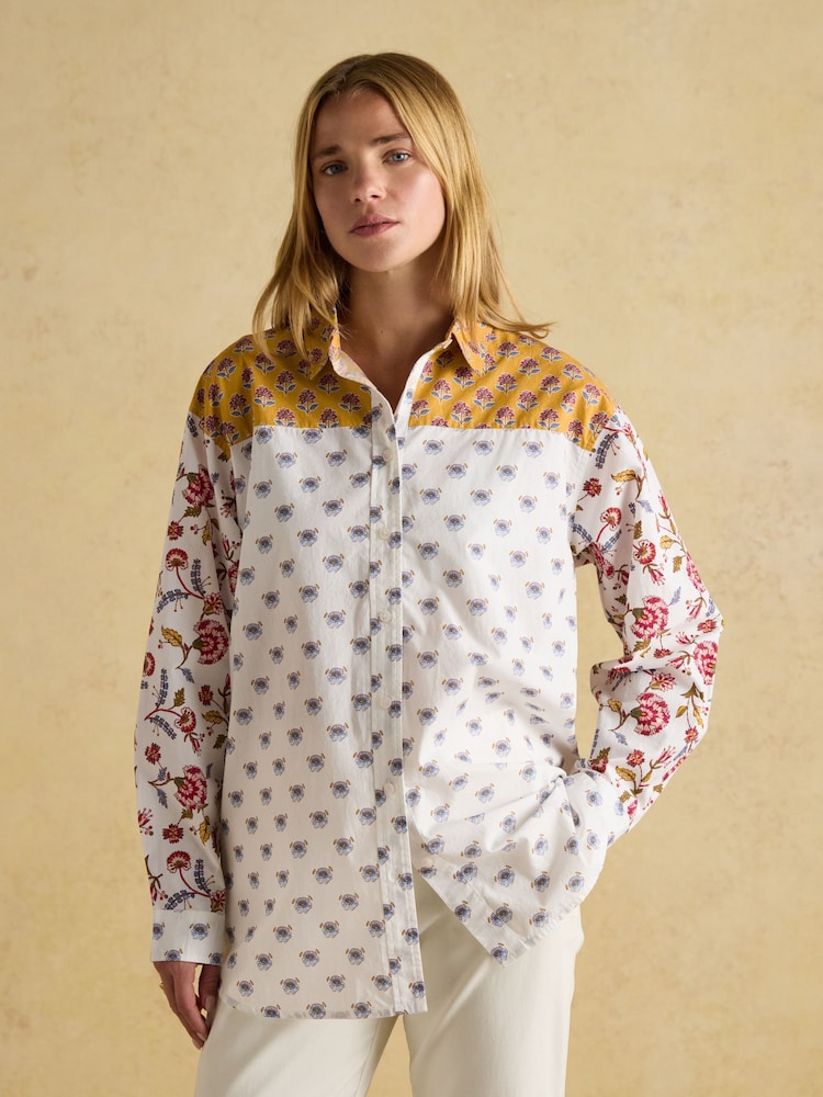 Joules Genevieve Provence Hotch Potch Cotton Shirt - Image 4 of 13