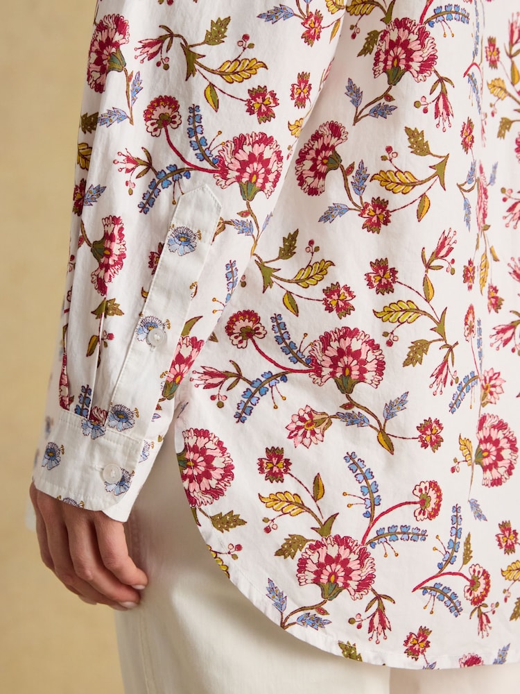 Joules Genevieve Provence Hotch Potch Cotton Shirt - Image 7 of 13