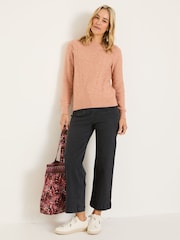 FatFace Harlee Blush Pink Ruffle Knitted Jumper - Image 3 of 6