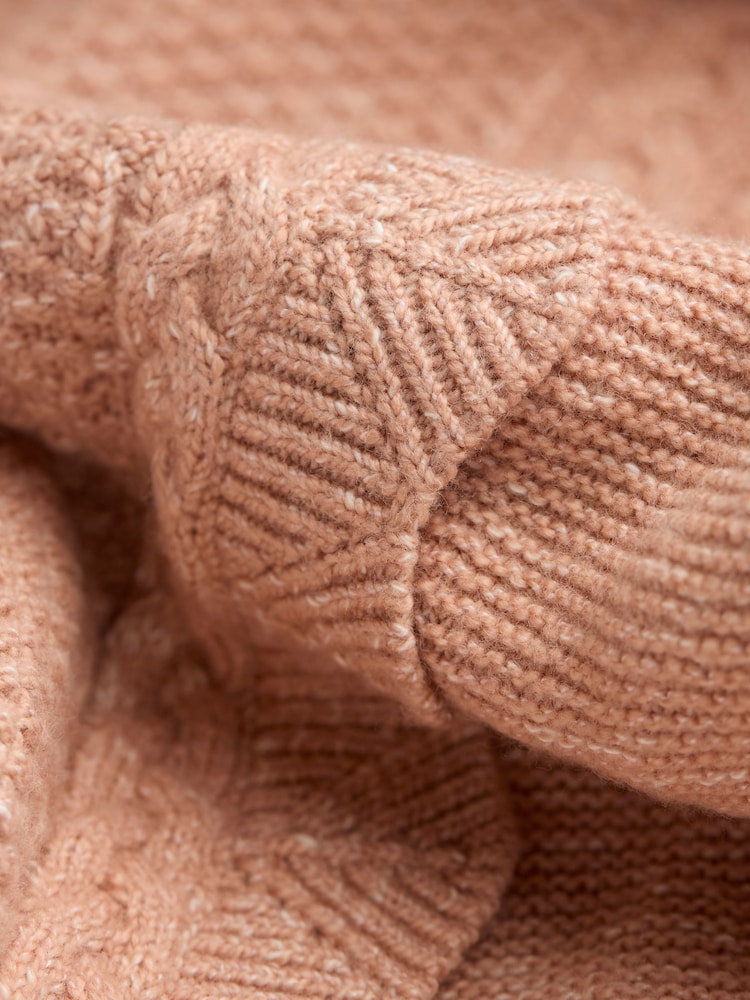 FatFace Harlee Blush Pink Ruffle Knitted Jumper - Image 6 of 6