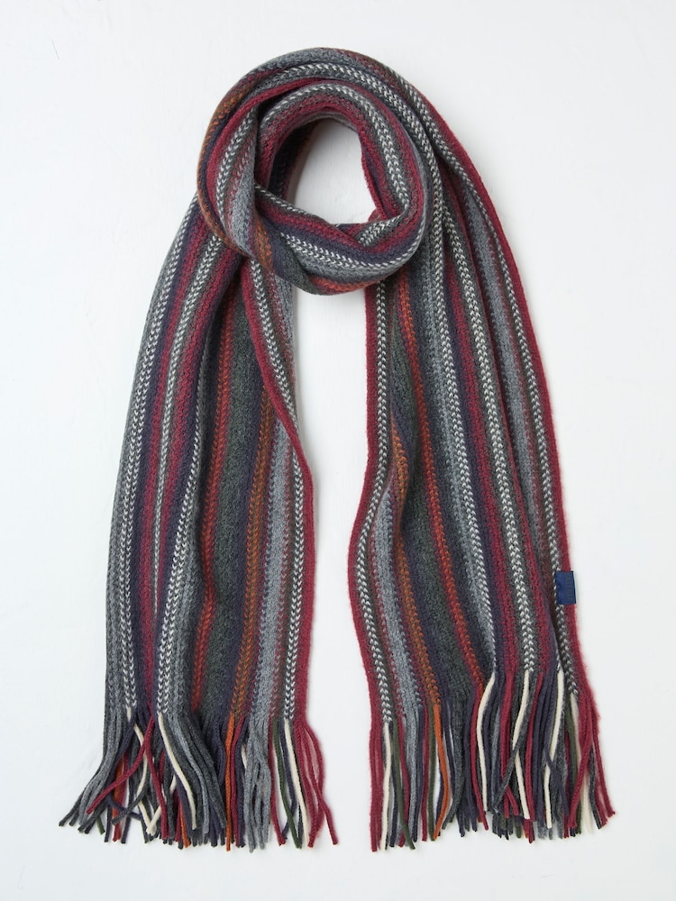 FatFace Navy Vertical Stripe Scarf - Image 1 of 2