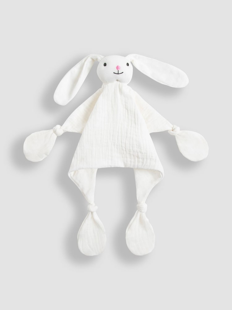 JoJo Maman Bébé White Bunny Muslin Comforter - Image 2 of 3