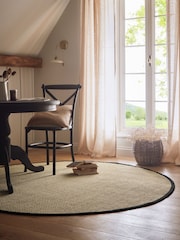 Origin Rugs Light Beige with Black Border Hand Woven Sisal Circle Rug - Image 1 of 4