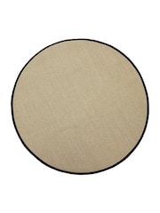 Origin Rugs Light Beige with Black Border Hand Woven Sisal Circle Rug - Image 4 of 4