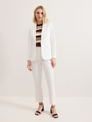 Phase Eight White Ulrica Fitted Suit: Jacket - Image 3 of 6
