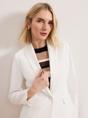 Phase Eight White Ulrica Fitted Suit: Jacket - Image 4 of 6