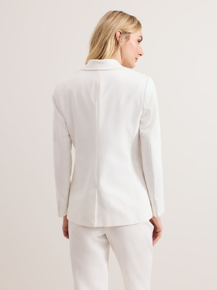 Phase Eight White Ulrica Fitted Suit: Jacket - Image 5 of 6