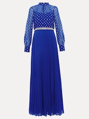 Phase Eight Purple Charley Fil Coupe 100% Cotton Maxi Dress - Image 6 of 6