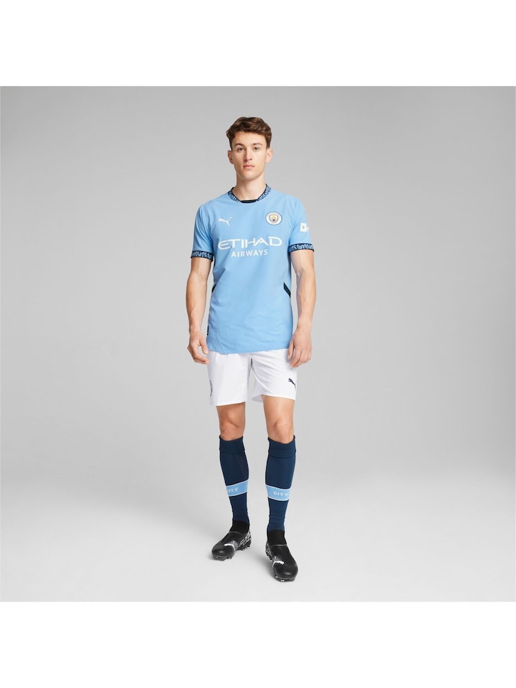 Puma Blue Manchester City Home Authentic Shirt 2024-25 - Image 1 of 9