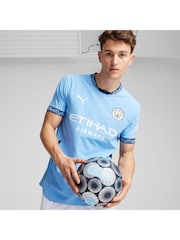 Puma Blue Manchester City Home Authentic Shirt 2024-25 - Image 3 of 9