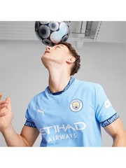 Puma Blue Manchester City Home Authentic Shirt 2024-25 - Image 4 of 9