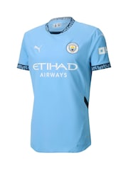 Puma Blue Manchester City Home Authentic Shirt 2024-25 - Image 7 of 9