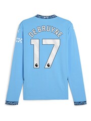 Puma Blue Long Sleeve Manchester City Home Shirt 2024-25 - Image 3 of 3