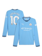Puma Blue Long Sleeve Manchester City Home Shirt 2024-25 - Image 1 of 3