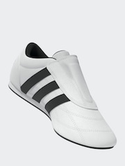 adidas White/Black Tekwen Slip-On Trainers - Image 7 of 12