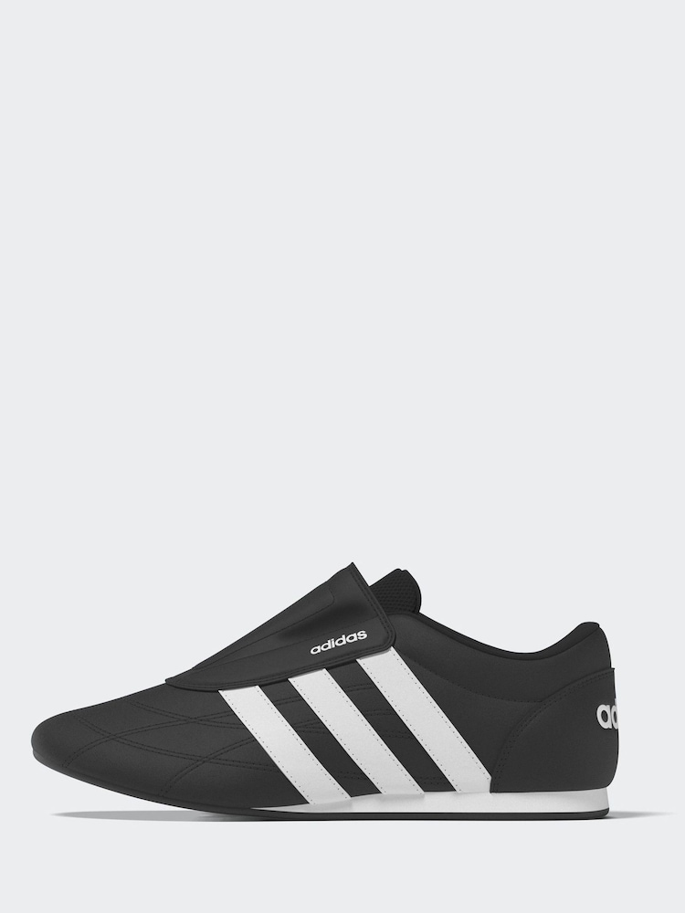 adidas Black/White Tekwen Slip-On Trainers - Image 1 of 13