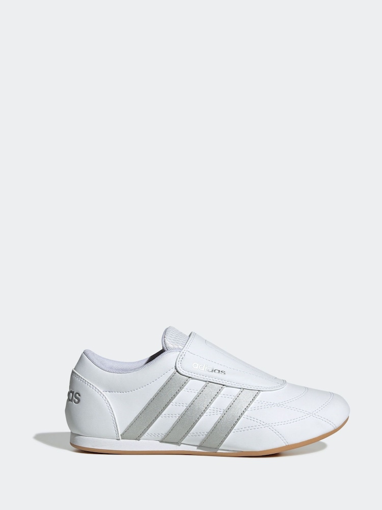adidas White/Silver Tekwen Slip-On Trainers - Image 1 of 9