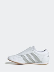 adidas White/Silver Tekwen Slip-On Trainers - Image 2 of 9