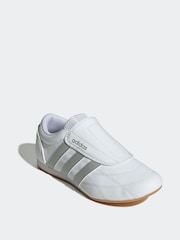 adidas White/Silver Tekwen Slip-On Trainers - Image 3 of 9