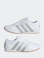 adidas White/Silver Tekwen Slip-On Trainers - Image 5 of 9